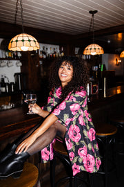 audrey coat in cornelia st. rose brocade