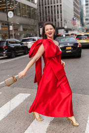 rita gown in lipstick red - made to order