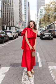 rita gown in lipstick red - made to order