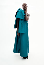 rita gown in peacock - made to order