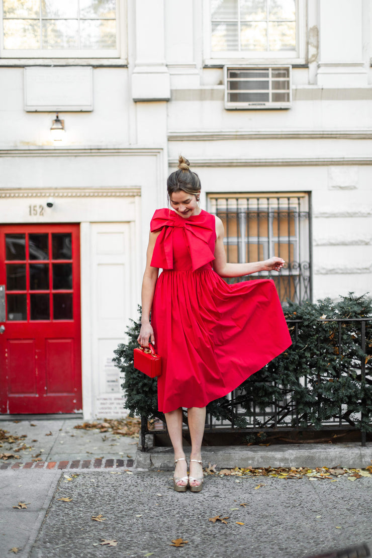 gracie dress in candy red