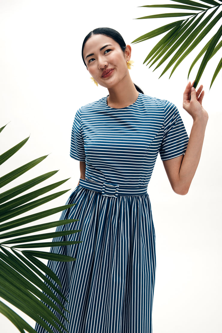 leigh ann dress in stripe