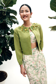 bailey knit jacket with jardin embellishment