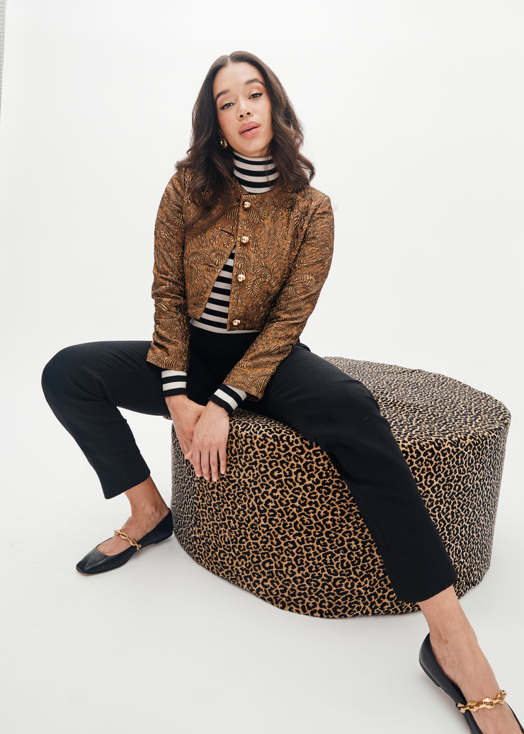 cecilia jacket in bronze brocade