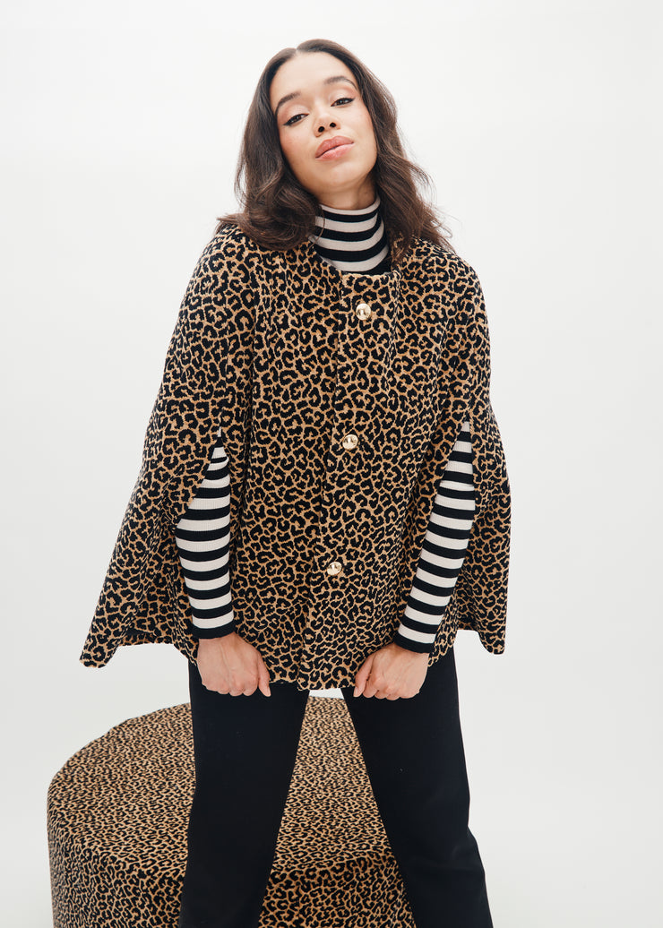 mae x scalamandré selene cape in panthera velvet