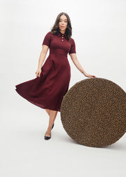 erin dress in merlot