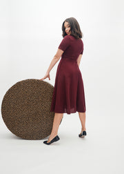 erin dress in merlot