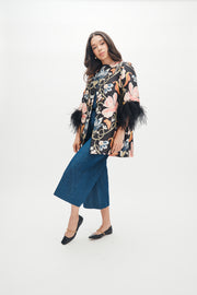 audrey coat in floral vines
