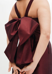 eliza dress in merlot - made to order