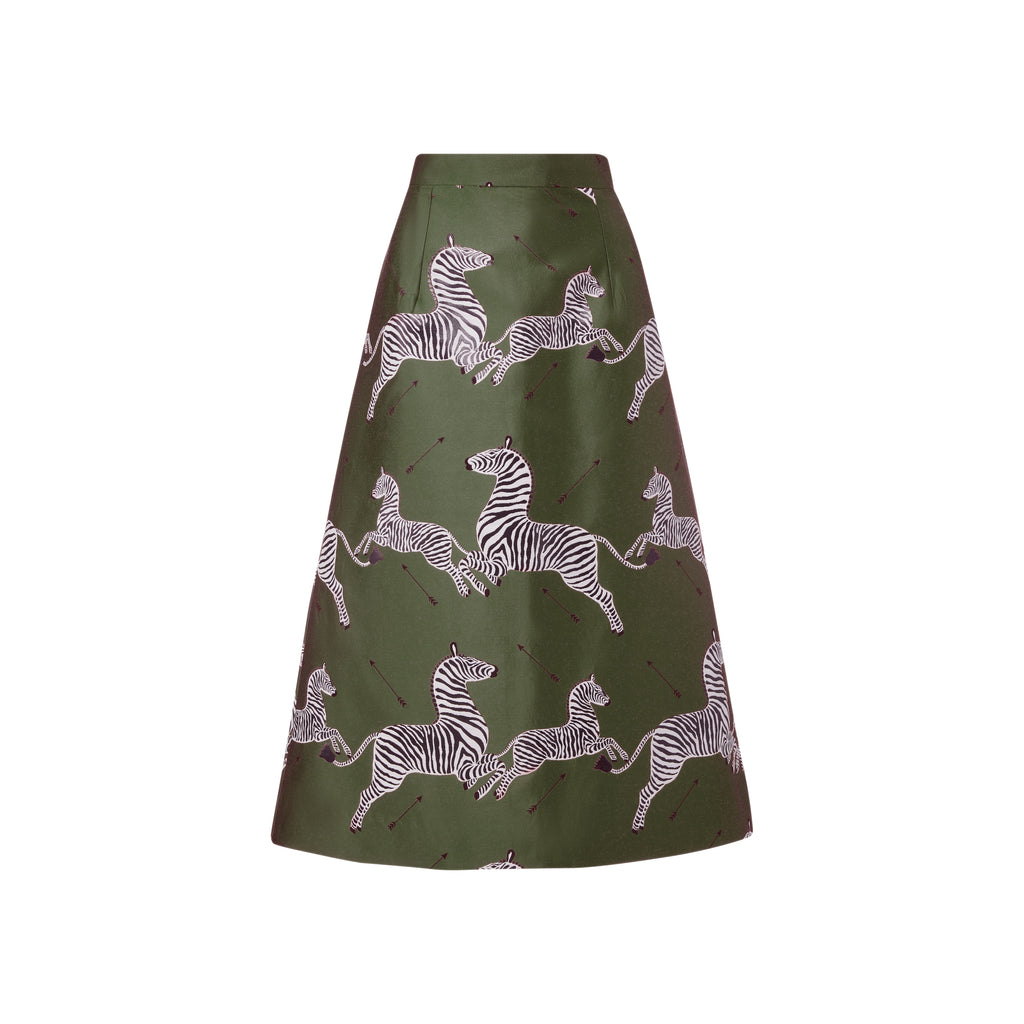 x scalamandre hallie skirt jumping zebras