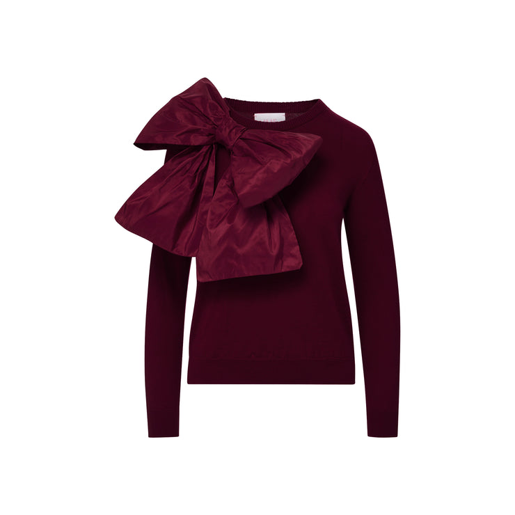 patricia sweater in merlot - made to order