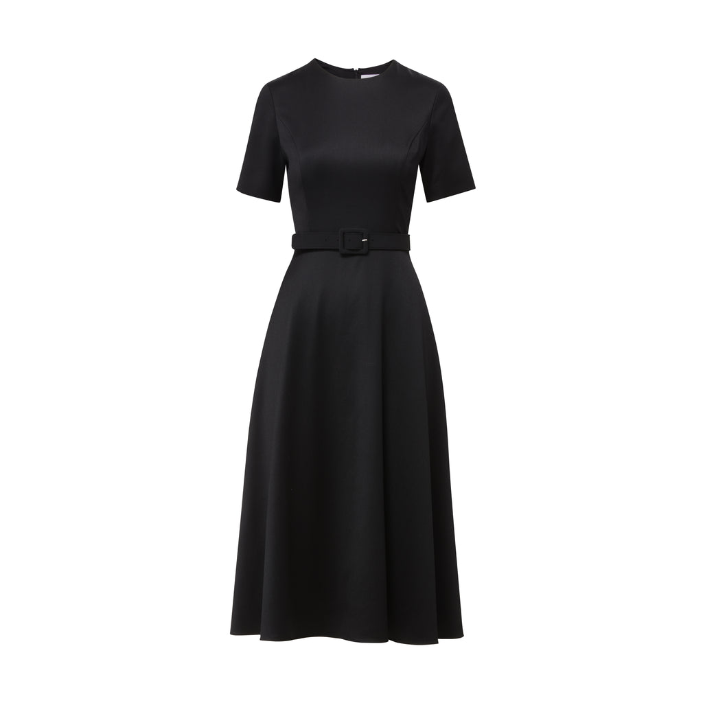 princess polly baby blue dress Calvin Klein Belted A-Line Dress main image 1