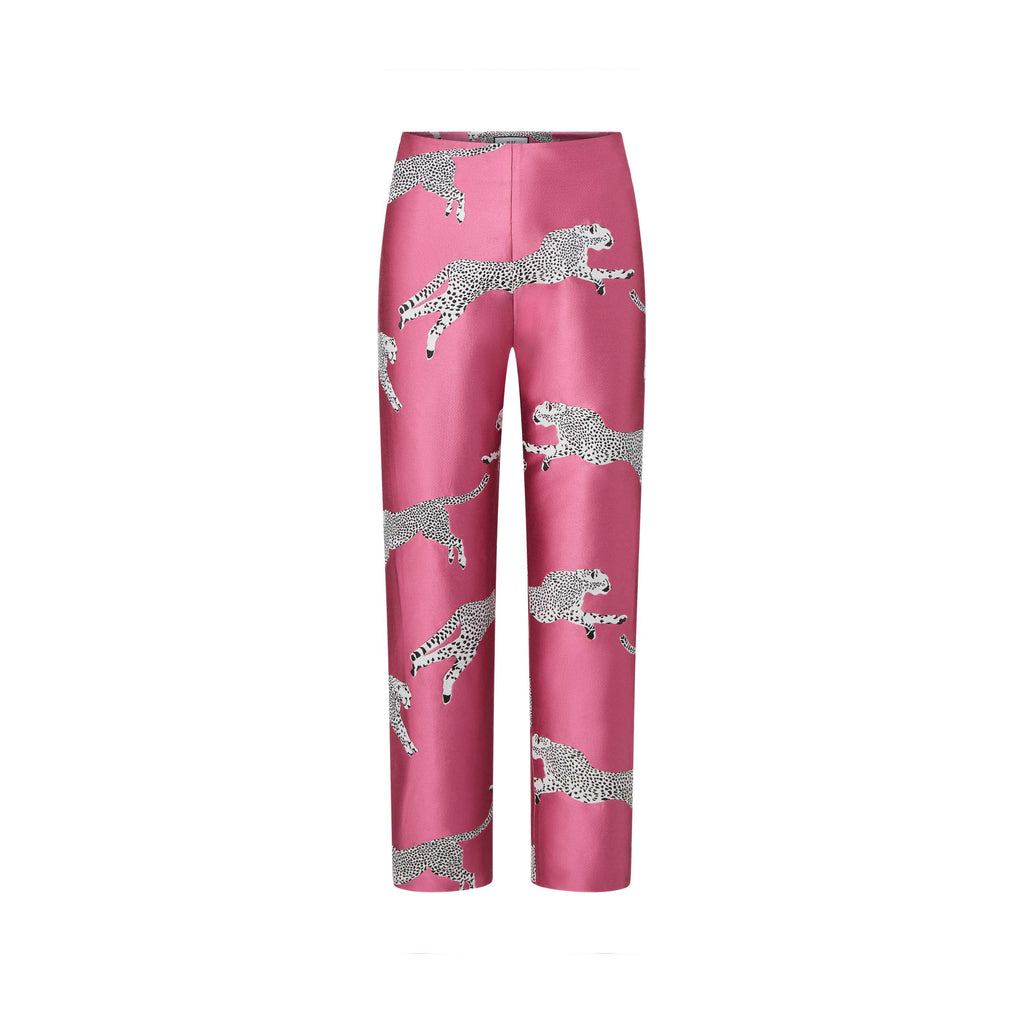 x scalamandre kennedy pant leaping cheetah