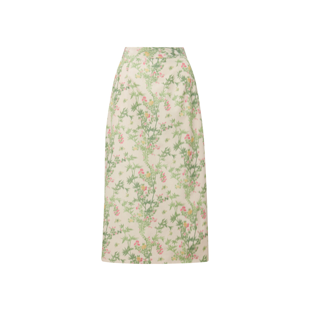 x scalamandre sienna skirt jardin de chine