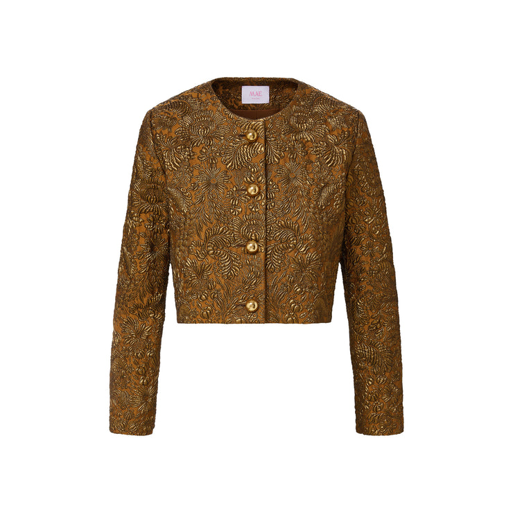 cecilia jacket in bronze brocade