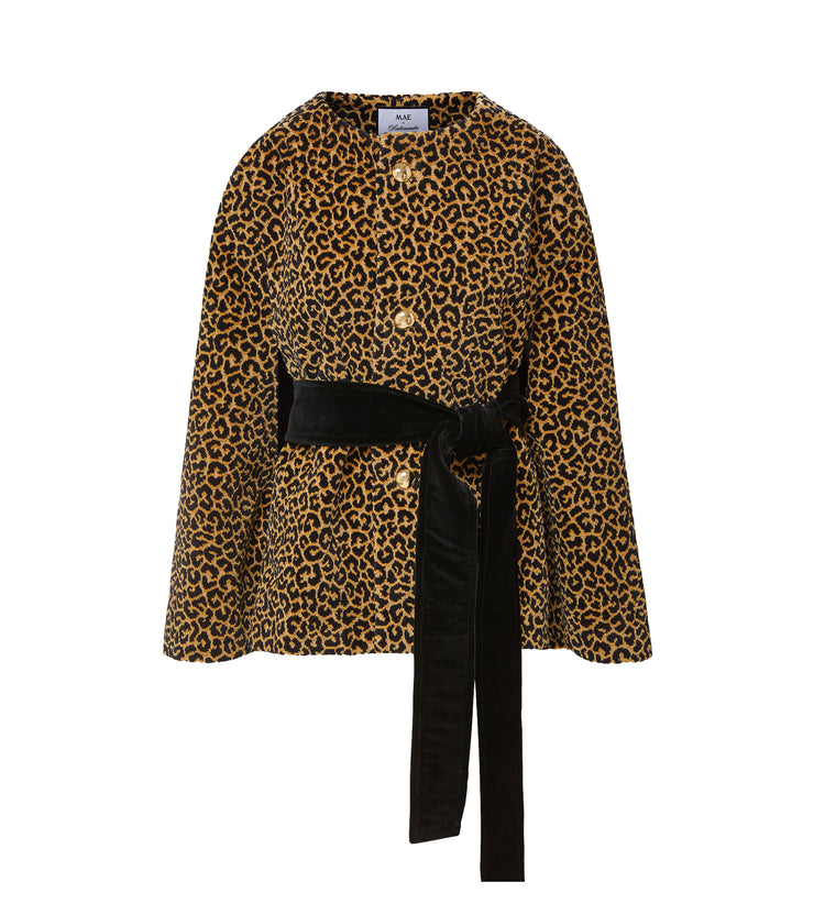 mae x scalamandré selene cape in panthera velvet