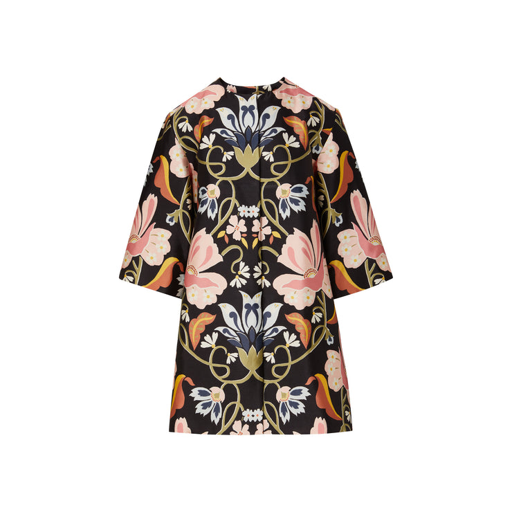 audrey coat in floral vines