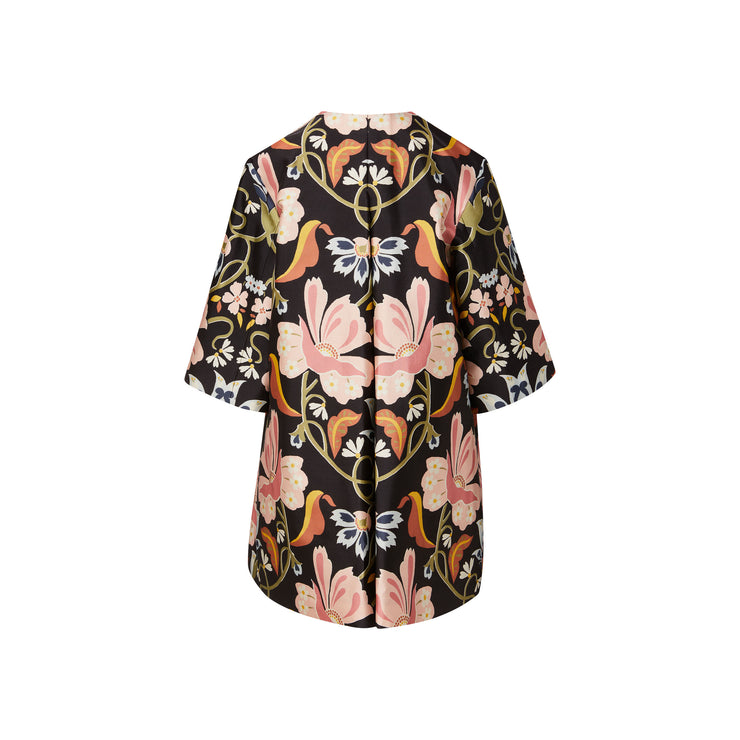 audrey coat in floral vines