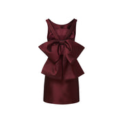 eliza dress in merlot - made to order