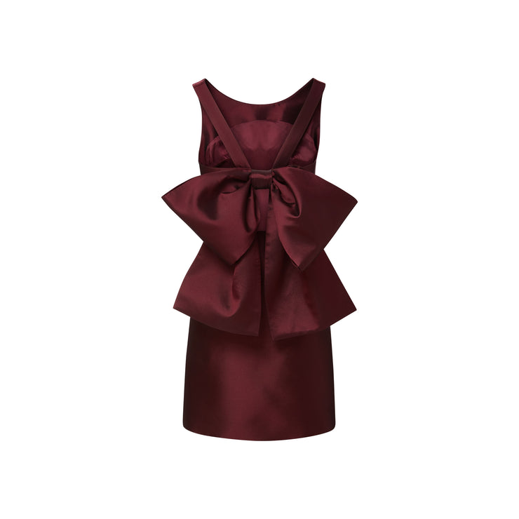 eliza dress in merlot - made to order