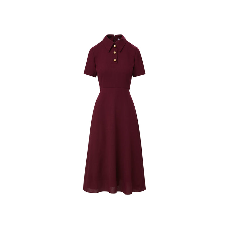 erin dress in merlot