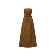 sabrina gown in bronze brocade - made to order