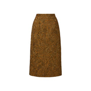 sienna skirt in bronze brocade