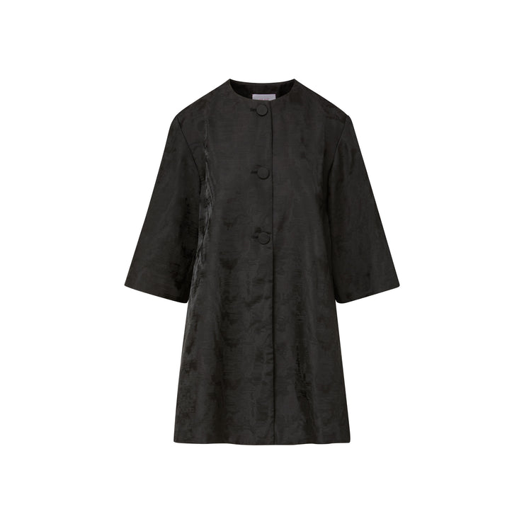 audrey coat in watermark jacquard