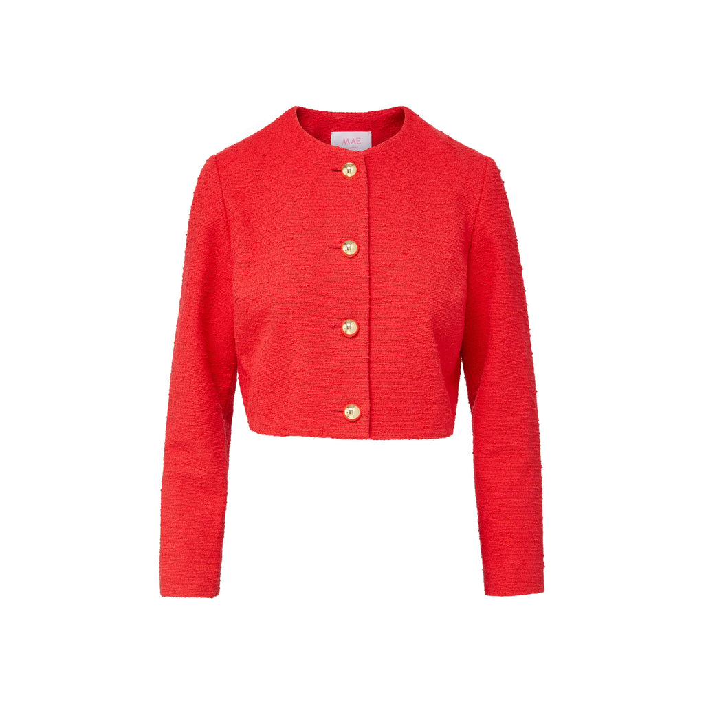 cecilia jacket cotton linen boucle