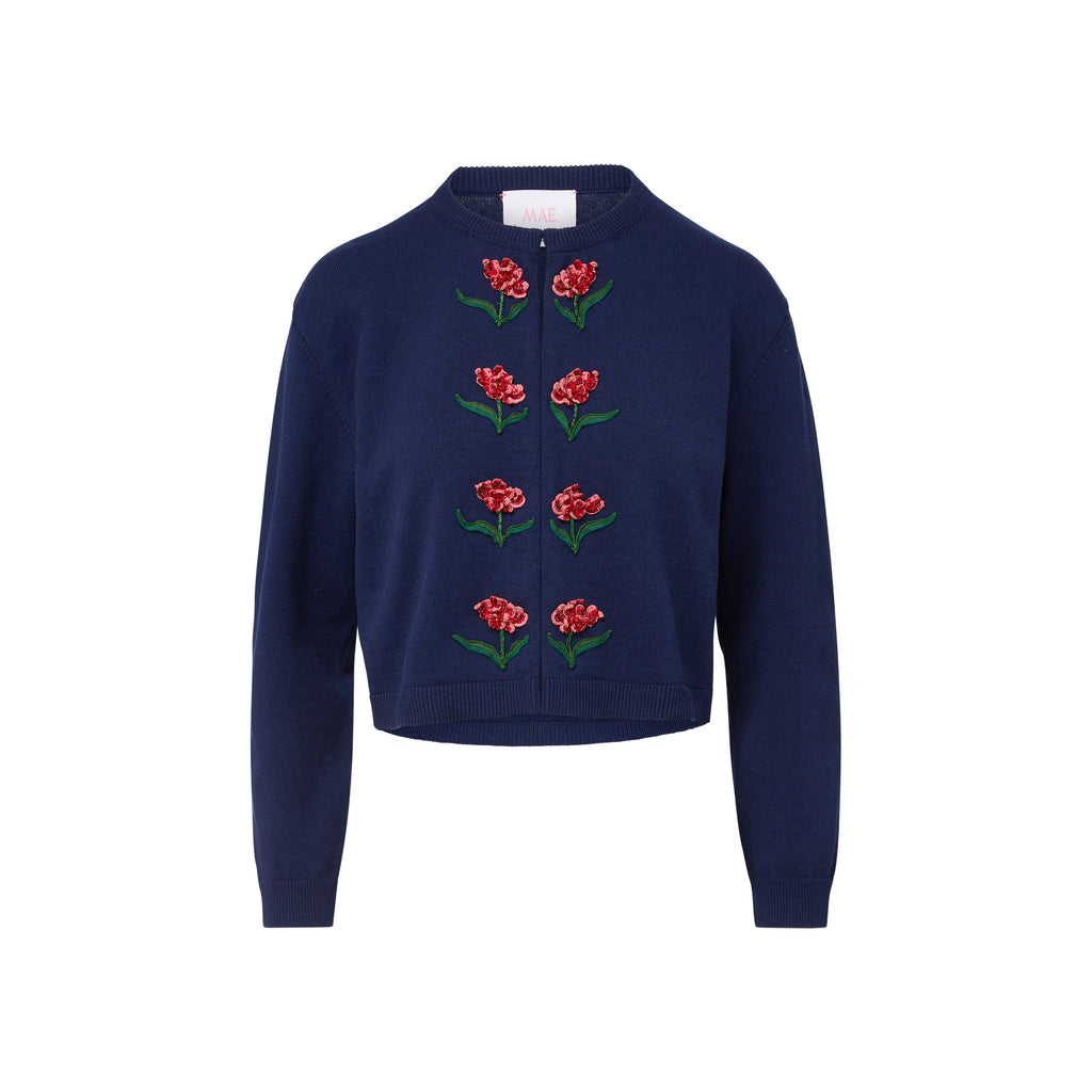 bailey knit jacket chelsea embellishment