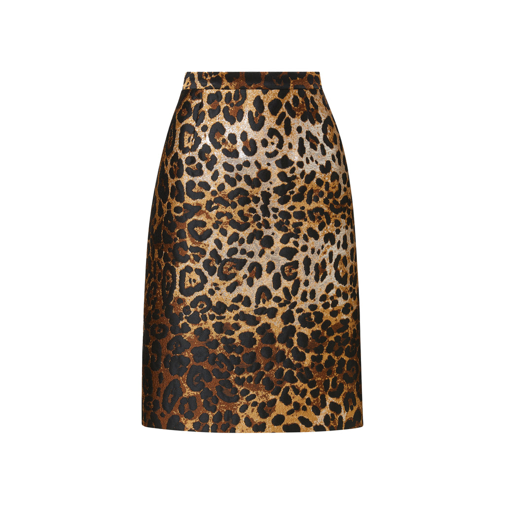 margaret skirt leopard jacquard