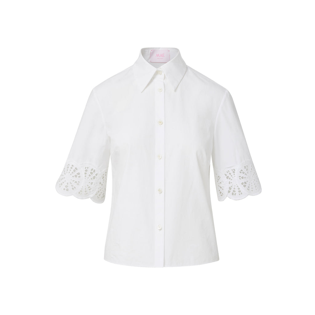 ivy top lemon slice embroidered cotton