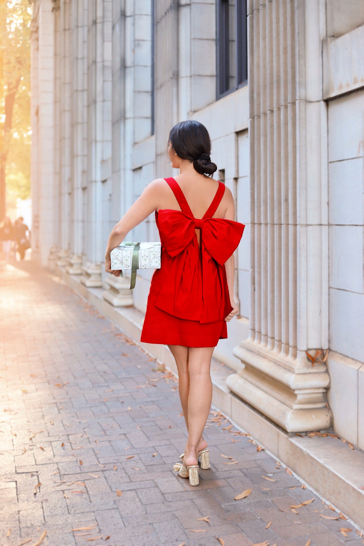 eliza dress in lipstick red - archive sale