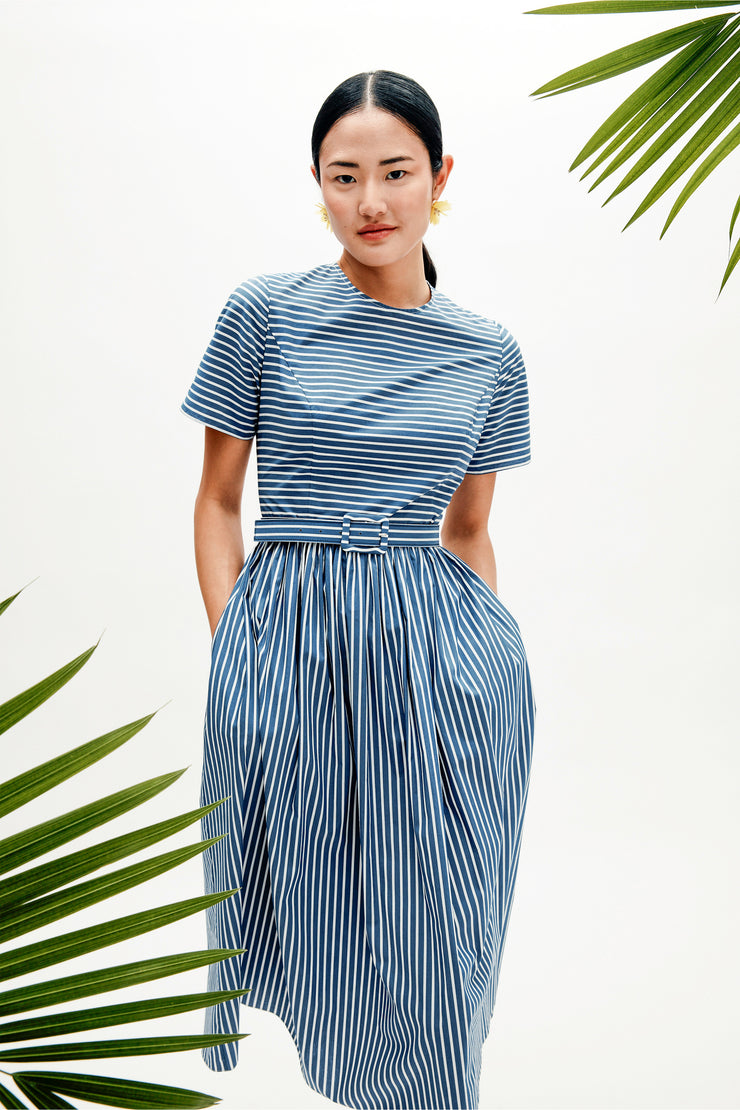 leigh ann dress in stripe