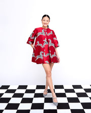 mae x scalamandre audrey coat in jumping zebra