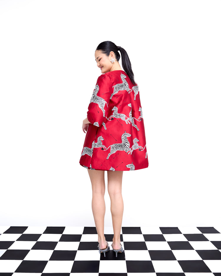 mae x scalamandre audrey coat in jumping zebra – MAE NEW YORK