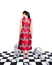 mae x scalamandre ali top in cherry jumping zebras