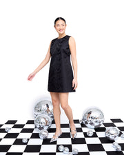 laurel dress in watermark jacquard