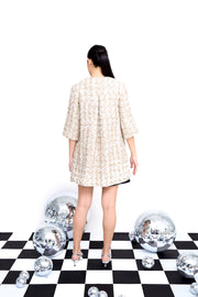 mae x val audrey coat in tinsel tweed