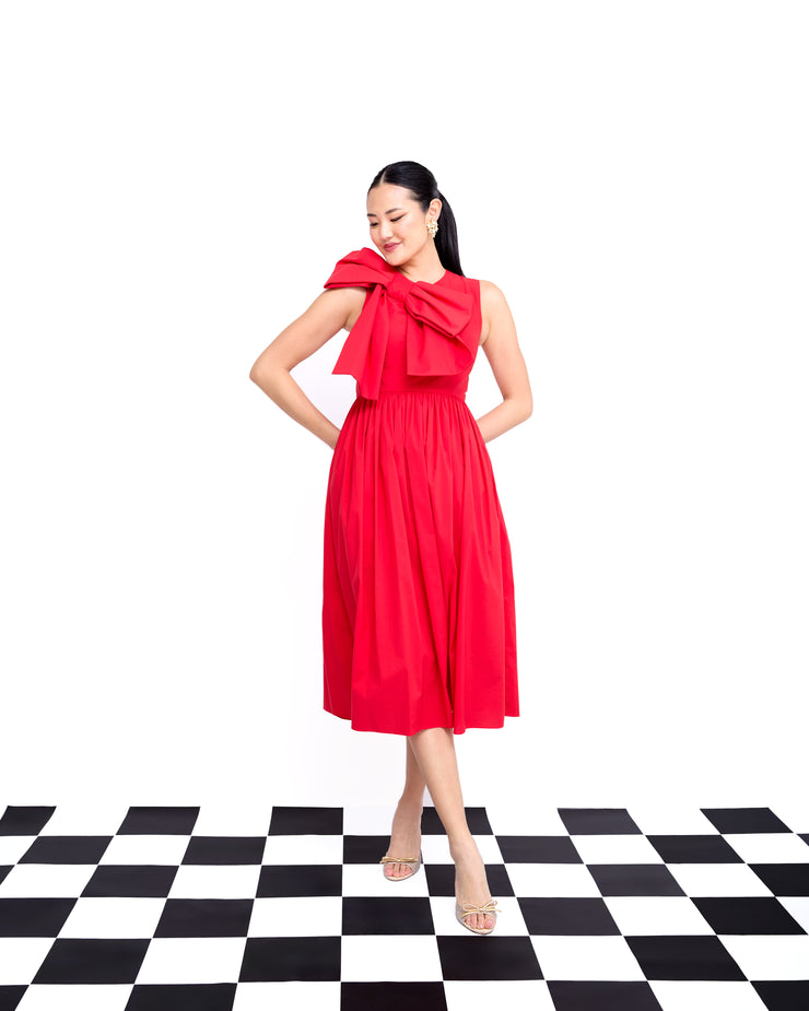 gracie dress in candy red