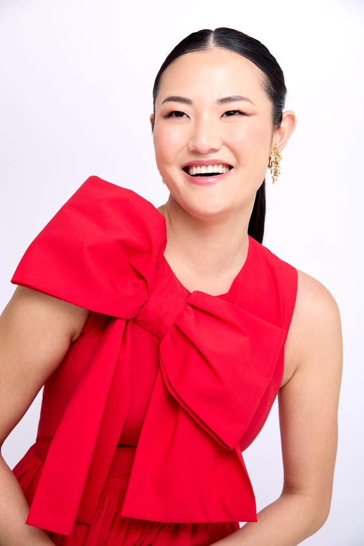 gracie dress in candy red