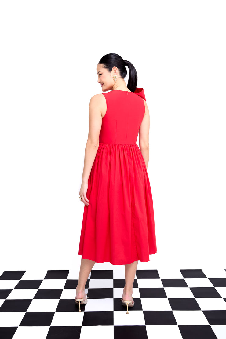 gracie dress in candy red