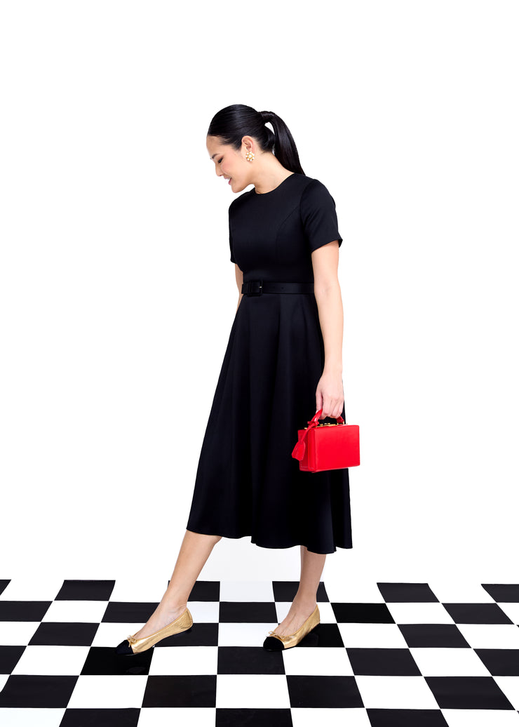 harper dress in stretch wool