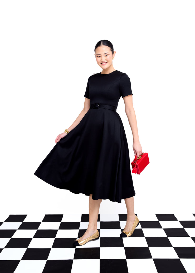 harper dress in stretch wool