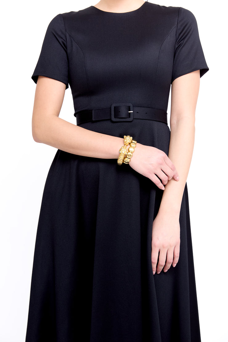 harper dress in stretch wool