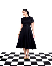 harper dress in stretch wool