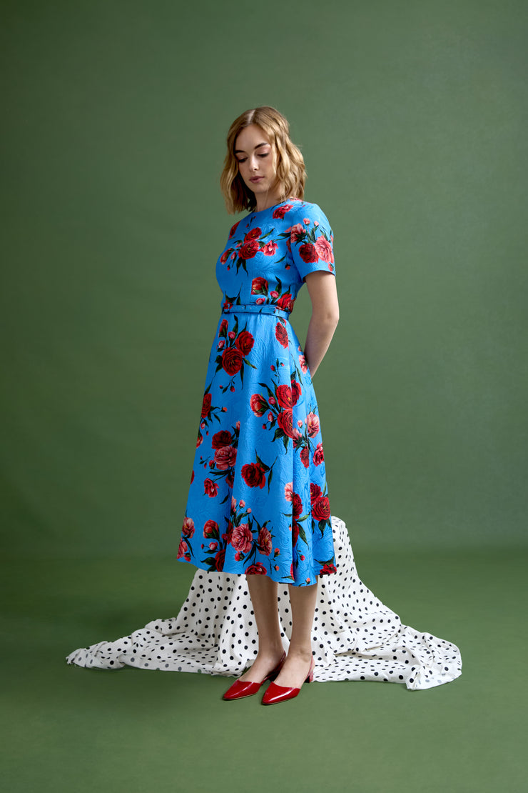 harper dress in chelsea rose brocade 18