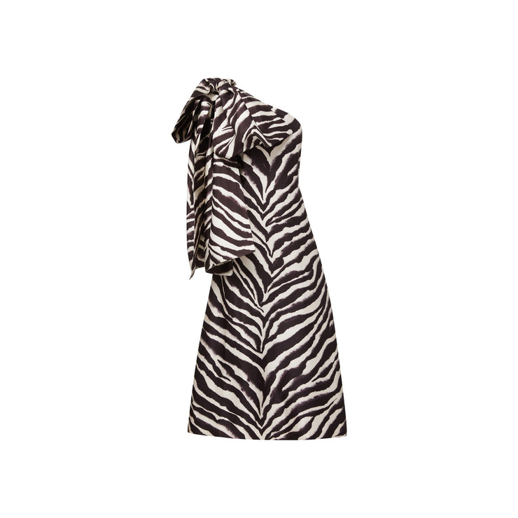 rita gown in watercolor zebra
