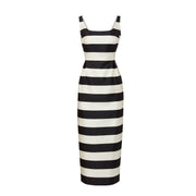 kendall dress in high line stripe - made to order