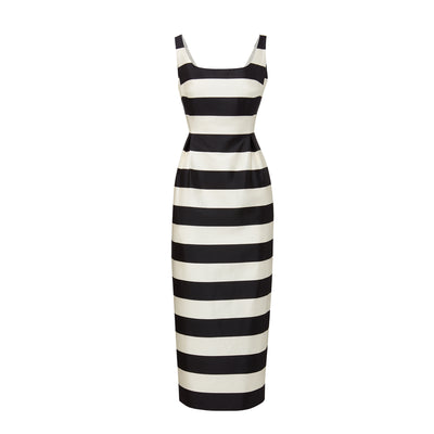 kendall dress in high line stripe - made to order MAE NEW YORK kendall dress in high line stripe - made to order MAE NEW YORK